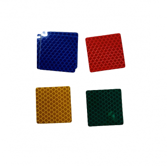 Ανακλαστικά Αυτοκόλλητα Τετράγωνα σε 4 διαφορετικά χρώματα - σετ 10τμχ