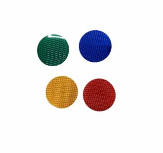 Ανακλαστικά Αυτοκόλλητα Στρόγγυλα σε 4 διαφορετικά χρώματα - σετ 10τμχ
