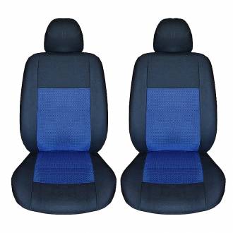 Καλύμματα Μπροστινών Καθισμάτων Υφασμάτινα Prime Μαύρο-Μπλε 6τμχ