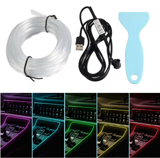 Led Ταινία RGB Εσωτερικού Αυτοκινήτου USB Modes με Κοντρόλ 3m