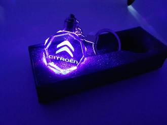 Φωτιζόμενο Μπρελόκ 3D σε Σχήμα Κρυστάλλου - Citroen
