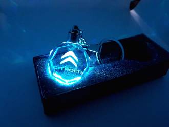 Φωτιζόμενο Μπρελόκ 3D σε Σχήμα Κρυστάλλου - Citroen