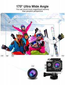 Ψηφιακή Spor βιντεοκάμερα 4K-Αθλητική φωτογραφική μηχανή δράσης Wifi HD 1080P