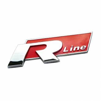 R-Line Μεταλλικό Αυτοκόλλητο Κόκκινο