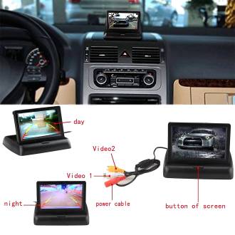 Αναδιπλούμενη Οθόνη Αυτοκινήτου Παρκαρίσματος TFT - LCD Monitor 4.3