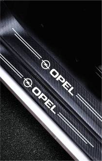 Προστατευτικά Αυτοκόλλητα για το Σκαλοπάτι Πόρτας Πάνινα Carbon Opel - Σετ 4τμχ