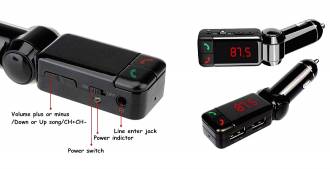 Bluetooth MP3 Player FM Transmitter USB/SD και Φορτιστής Αυτοκινήτου