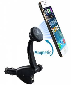 Βάση τηλεφώνου αυτοκινήτου με Μαγνήτη και 2 USB φόρτισης συσκευής