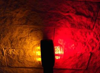 Πλευρικά Φώτα Όγκου 14cm Κόκκινο / Πορτοκαλί 12-24v