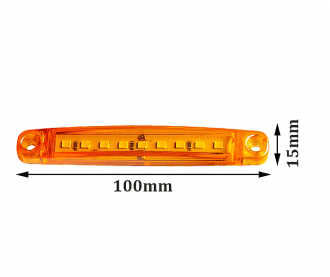 Led φώτα όγκου φορτηγού πορτοκαλί 12-24v - σετ 4τμχ