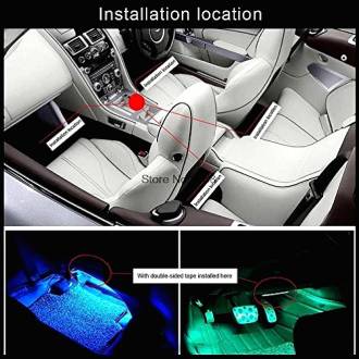Εσωτερικός Led Φωτισμός Αυτοκινήτου με Τηλεχειριστήριο 12led 12v