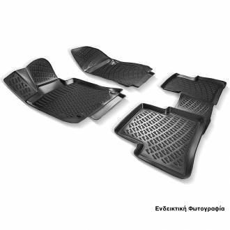 Πατάκια Σκαφάκια 3D Για Audi A4 B9 2015+ Μαύρα Rizline 4 τεμάχια
