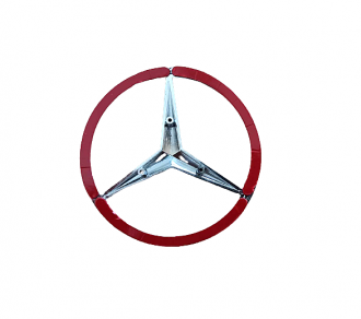 Σήμα Mercedes Αυτοκόλλητο με Pins Κουμπωτό 10cm