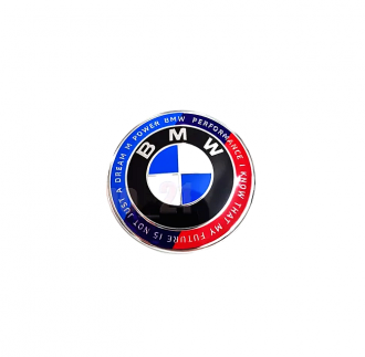 Επετειακό Σήμα BMW 50 Χρόνια Με Γράμματα με Μαύρη Βάση 7.2cm και Pins