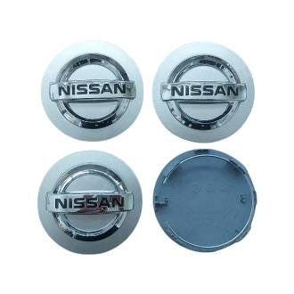 Καπάκια Κέντρου Ζάντας Nissan Ασημί 58mm σετ 4τμχ