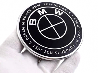 Σήμα Bmw Μαύρο Επετειακό 7.2cm με Βάση και Pins
