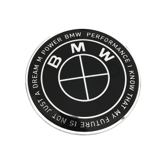 Σήμα Bmw Μαύρο Άσπρο Επετειακό 7.2cm με Βάση και Pins