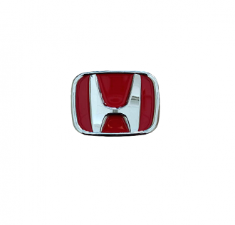 Σήμα Honda Αυτοκόλλητο με Pins Κουμπωτό Κόκκινο 5.7x7cm