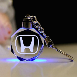 Φωτιζόμενο Μπρελόκ 3D σε Σχήμα Κρυστάλλου - Honda