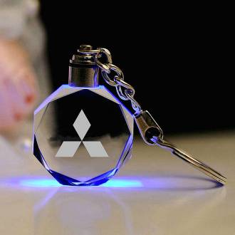 Φωτιζόμενο Μπρελόκ 3D σε Σχήμα Κρυστάλλου - Mitsubishi